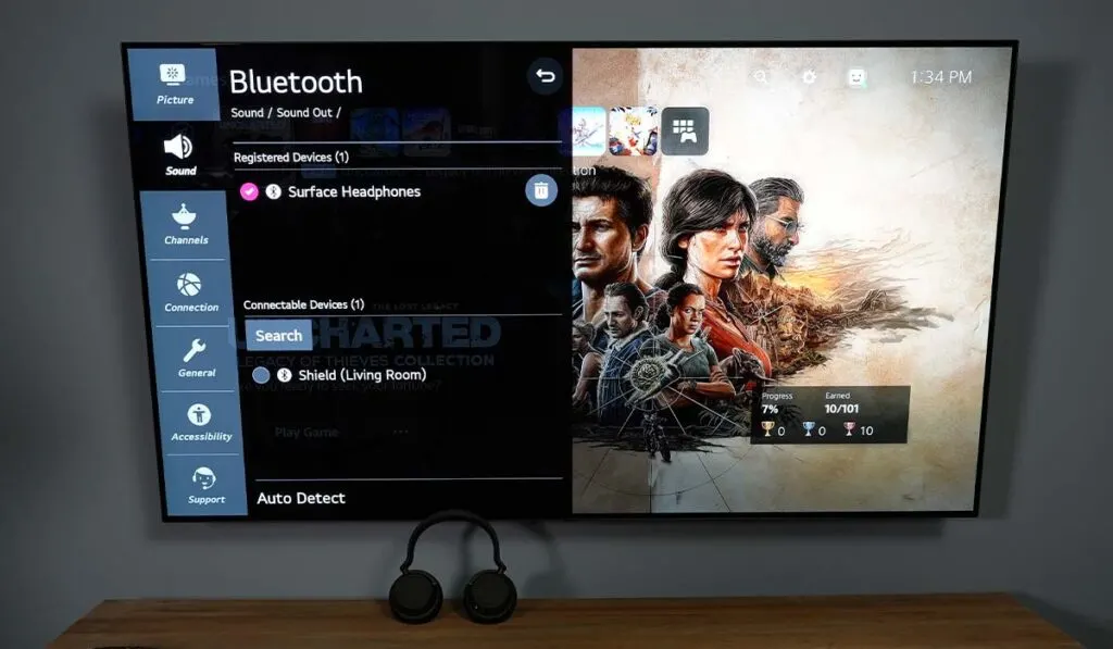 Sony android tv discount connect bluetooth headphones